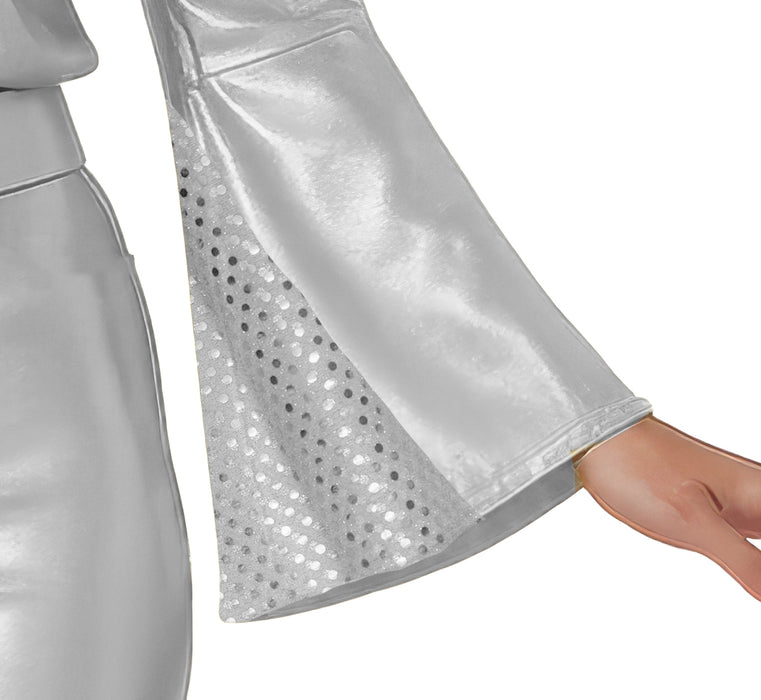 70er Jahre "Disco Star" Kostüm für Damen | Silber