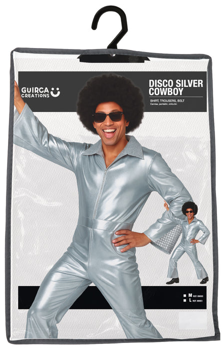 70er Jahre "Disco Star" Kostüm für Herren | Silber