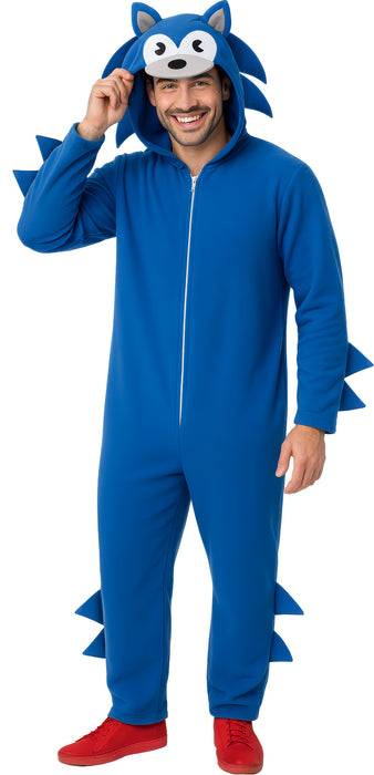Filmkostüm "Blauer Super Igel" für Erwachsene | Einheitsgröße 52-54 (L)