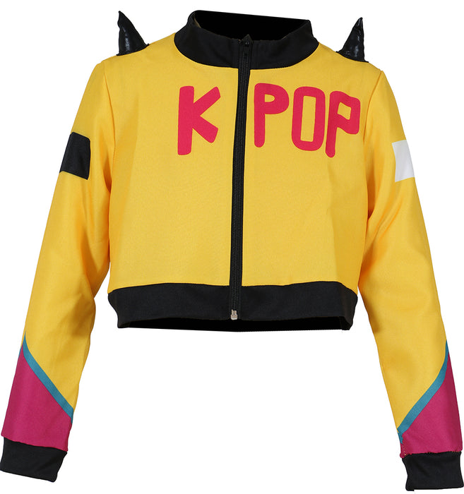 K-Pop Kostüm "Nova" für Damen | Gelb Schwarz