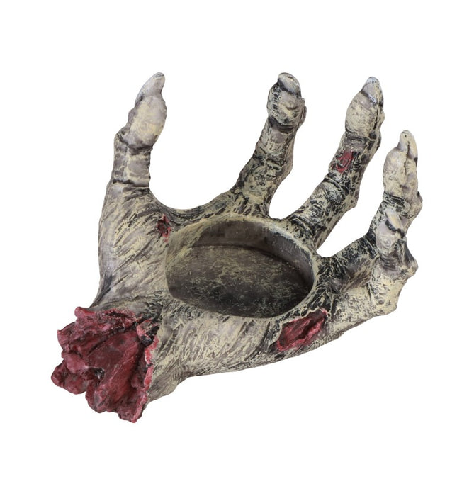 "Zombie Hand"" Kerzenleuchter 11 x 6 cm | Halloween Dekoration