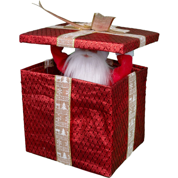Dekofigur "Weihnachtsgeschenk" mit Animation | 27 cm