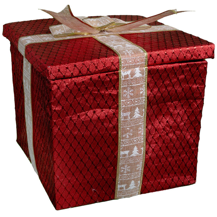 Dekofigur "Weihnachtsgeschenk" mit Animation | 27 cm