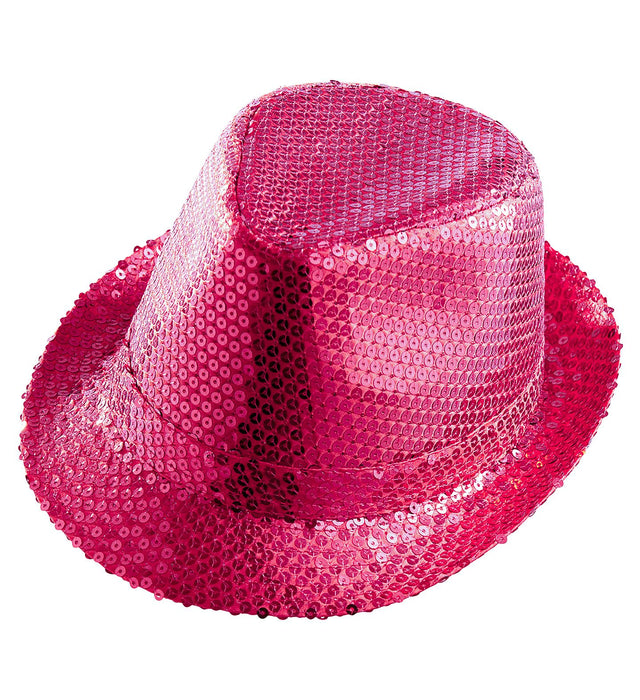 Pailletten Hut "Fedora" | Pink