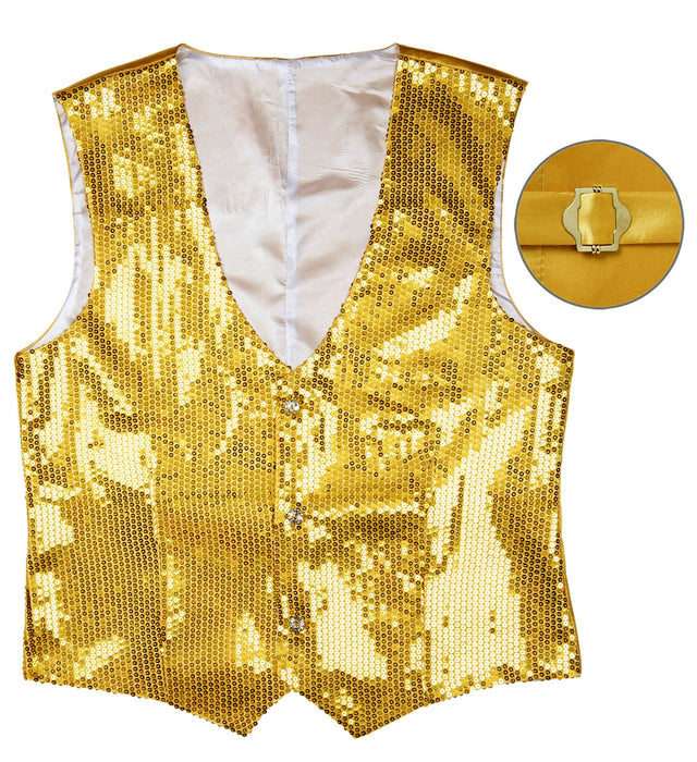 Pailletten Weste für Herren | Gold