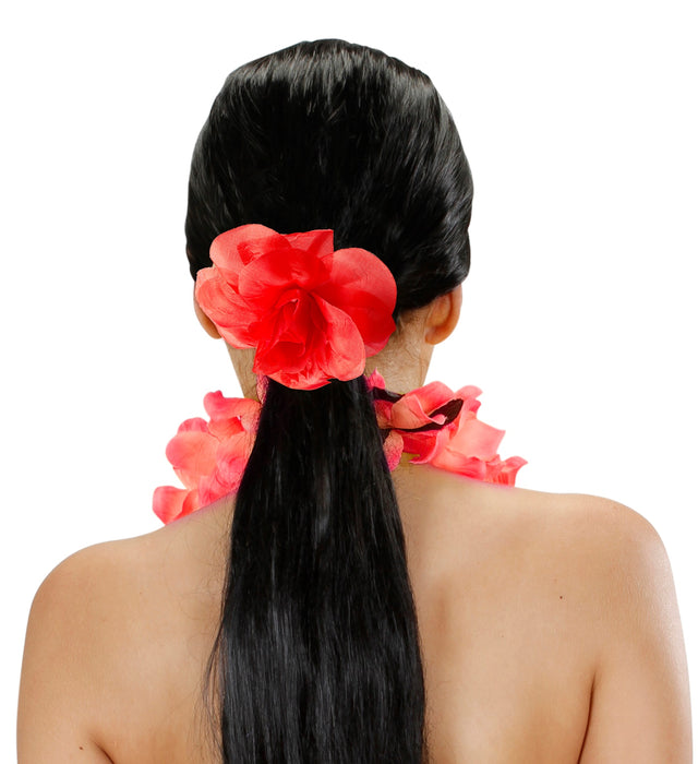 Schmuck Haargummi Blume | Rot