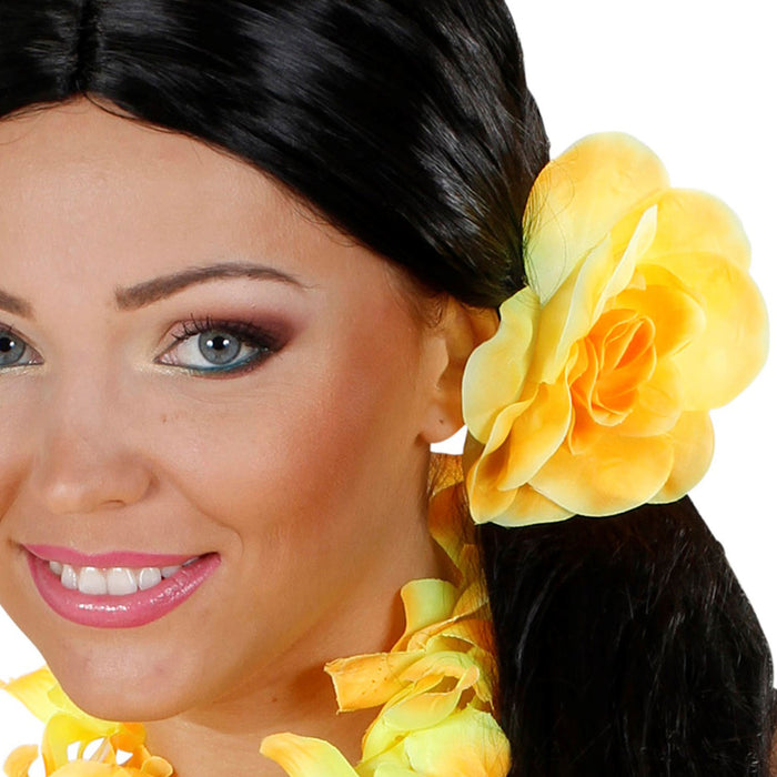 Schmuck Haargummi Blume | Gelb