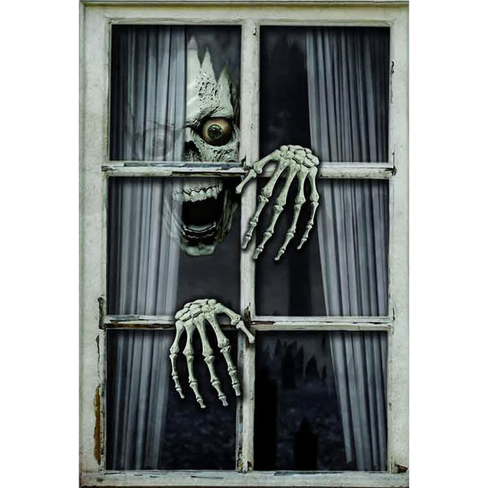 Halloween Skelett Fensterdekoration | Bild 80 x 120 cm