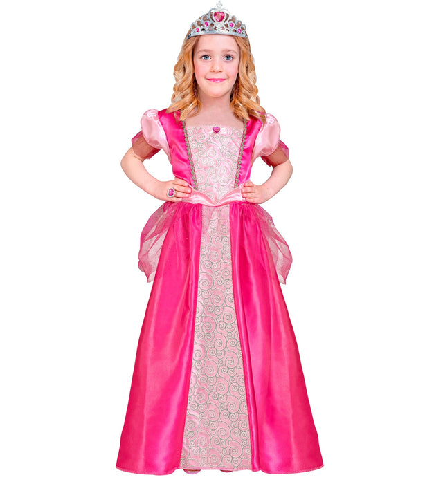 Prinzessin Kinderkostüm Kleid und Tiara | Rosa