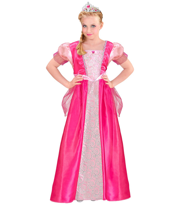 Prinzessin Kinderkostüm Kleid und Tiara | Rosa