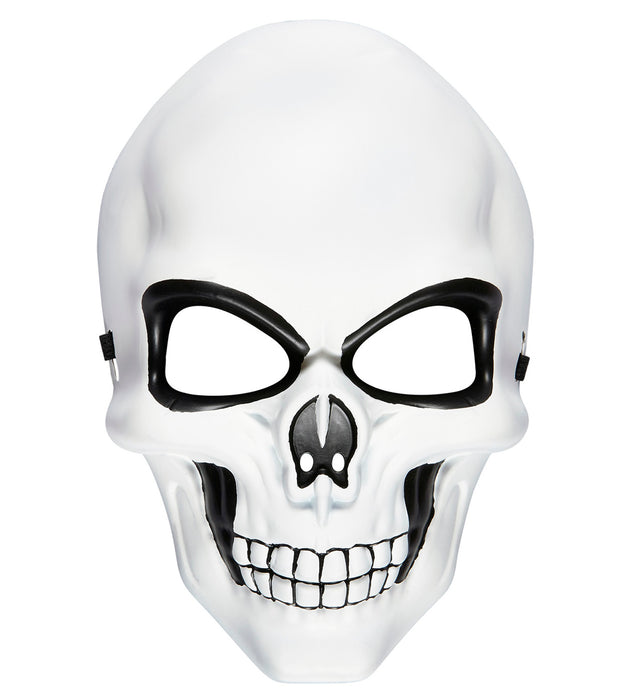 Halloween Maske "Totenkopf" | Weiß Schwarz