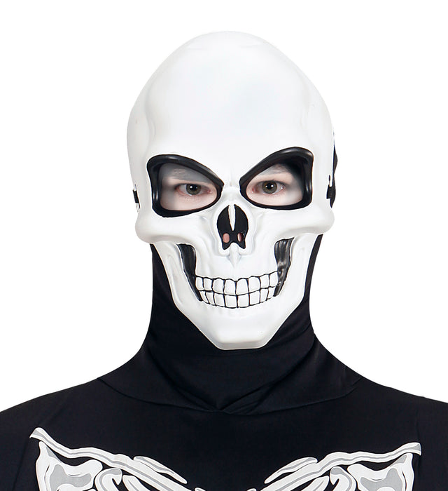 Halloween Maske "Totenkopf" | Weiß Schwarz