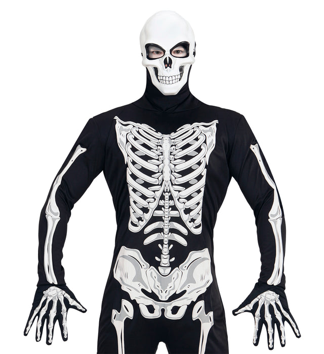 Halloween Maske "Totenkopf" | Weiß Schwarz