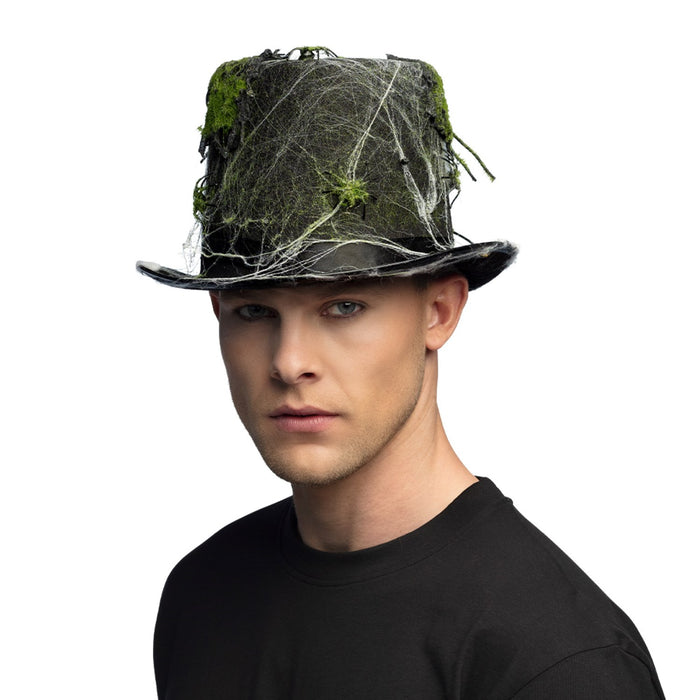 Halloween Zylinder Hut "Swamp" | Schwarz Grün
