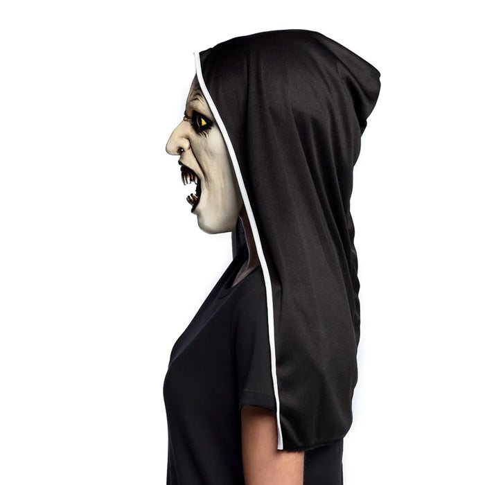 Halloween Latex Maske "Screaming nun" mit Nonnenhaube