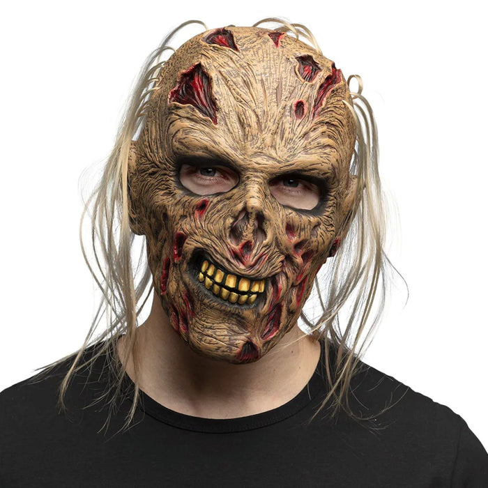 Halloween Latex Maske "Zombie Grumble" mit Haaren