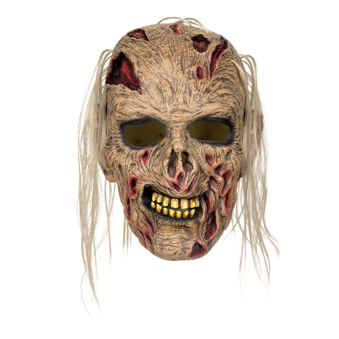 Halloween Latex Maske "Zombie Grumble" mit Haaren