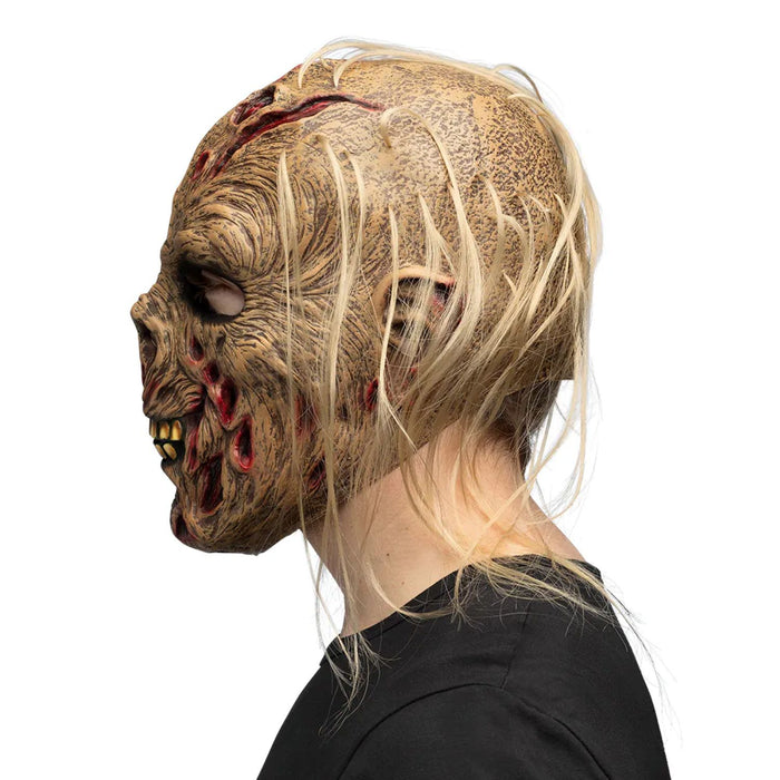 Halloween Latex Maske "Zombie Grumble" mit Haaren