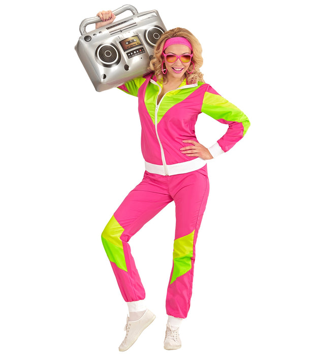 Party Trainingsanzug "80er Jahre" für Erwachsene | Pink