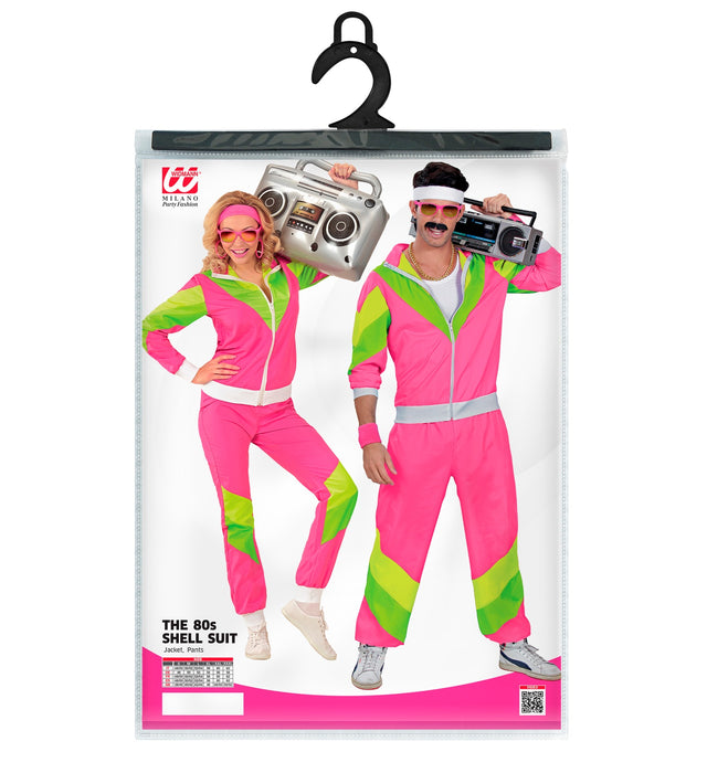 Party Trainingsanzug "80er Jahre" für Erwachsene | Pink