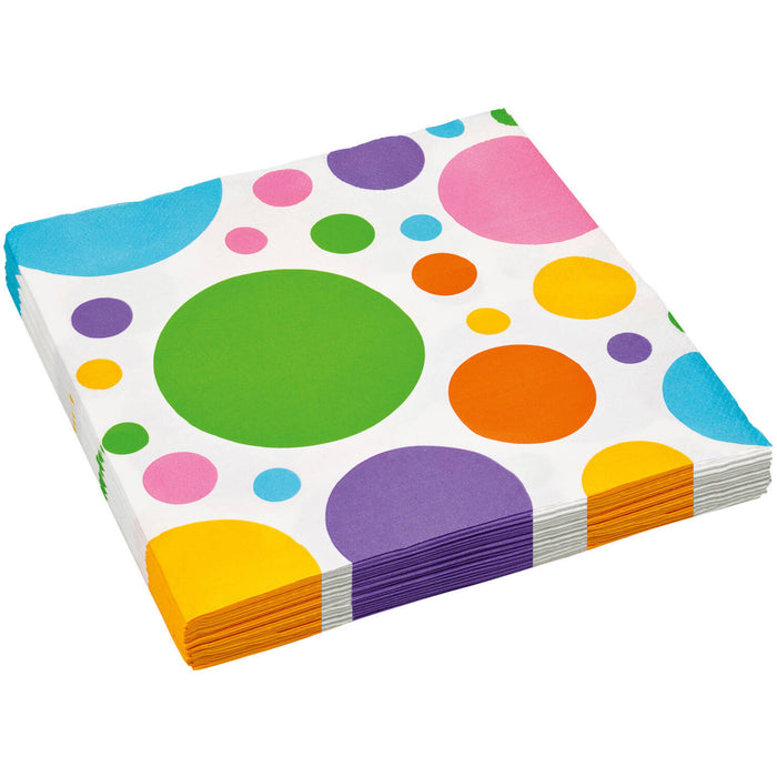 Servietten Dots & Chevron 20Stk./33x33cm | Mehrfarbig
