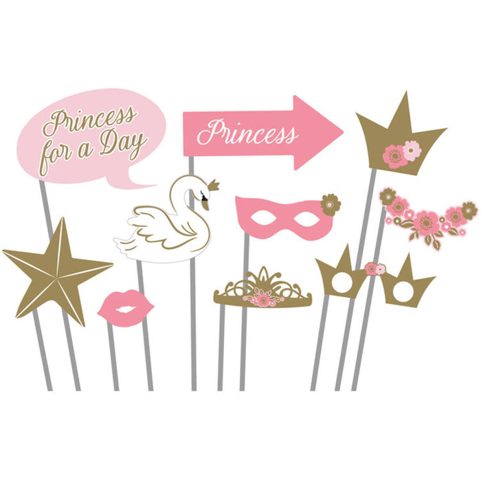 Requisiten für Fotobox Princess for a day | 10-tlg.