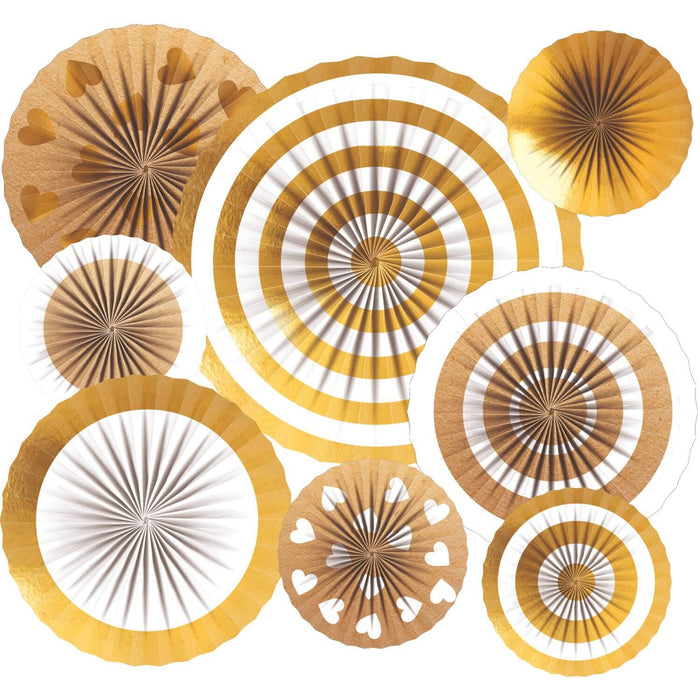 Deko-Fächer-Set Papier 20,3 cm/30,4 cm/40,6 cm | 8 Stück