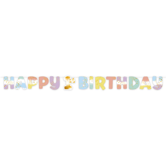 1st Birthday Rainbow Buchstabengirlande | 180x15 cm
