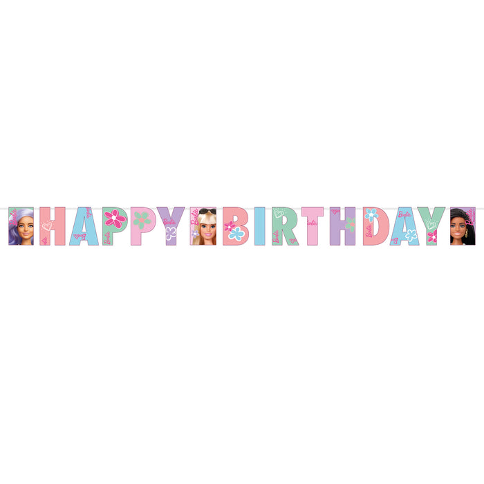 "Barbie Sweet Life" | Girlande Happy Birthday 180x15cm