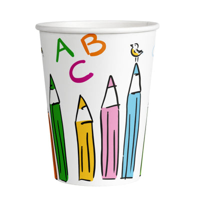 Amscan "Schulstart" - 8 Trinkbecher 250 ml - feiermeier Schulanfang