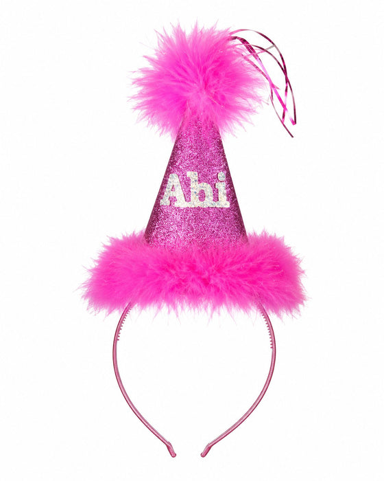 Haarreif mit "Abii" Minihut - Pink | Schulabschluss Party Doktorhut
