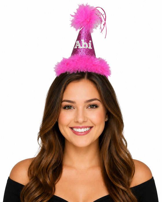 Haarreif mit "Abii" Minihut - Pink | Schulabschluss Party Doktorhut
