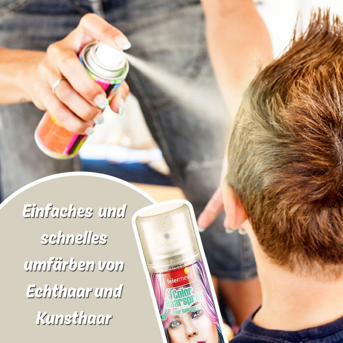 Feiermeier "Glitter Haarspray" 125 ml | Gold - Farbspray