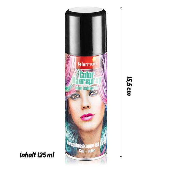 Feiermeier "Color Haarspray" 125 ml | Schwarz - Farbspray