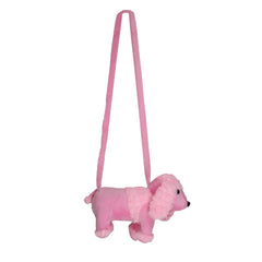 Kuschelige Pudel Handtasche | 32 x 19 x 10 cm - Rosa