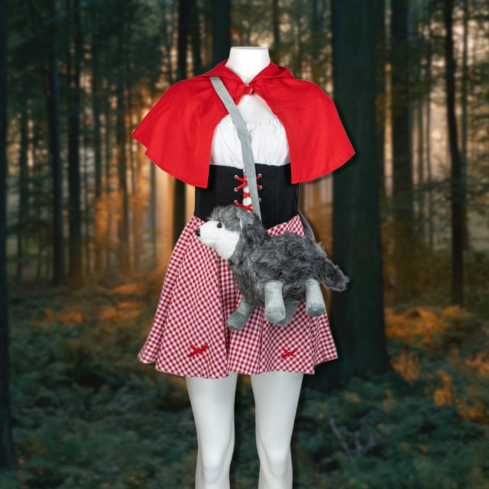 Kuschelige Wolf Handtasche | 30x40x13cm - Grau