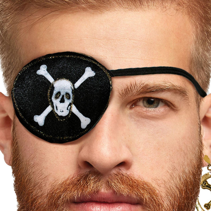 Piraten Set "Totenkopf" 2-tlg. | Ohrring und Augenklappe