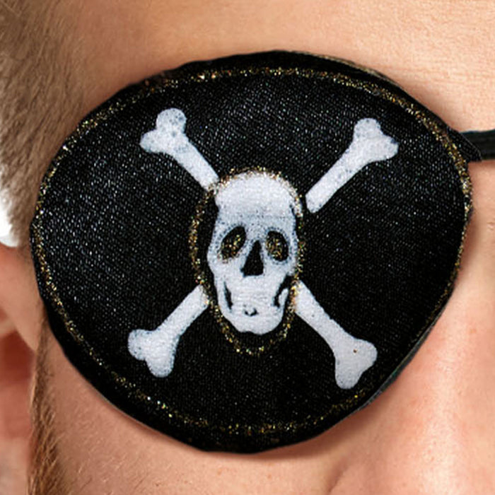 Piraten Set "Totenkopf" 2-tlg. | Ohrring und Augenklappe