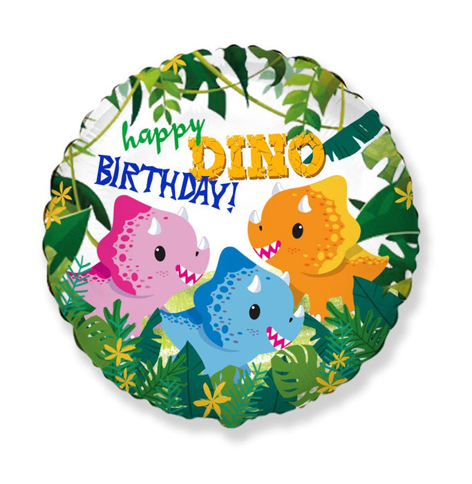 18" Folienballon Lose "Happy Dino" | Ø 45cm