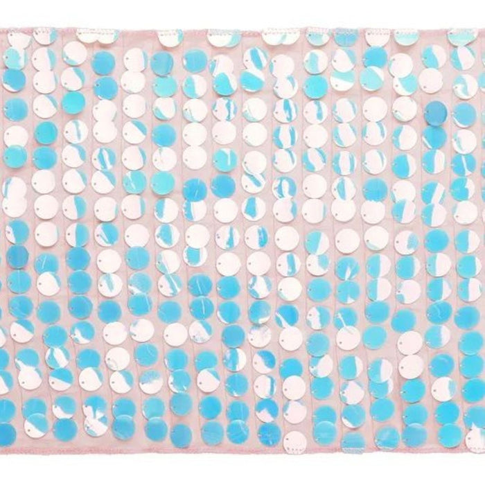 Tischläufer "mit Pailetten" 30 cm x 213 cm | Irisierend