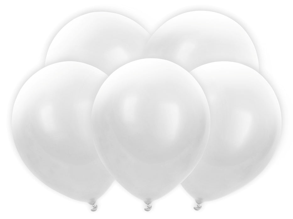 LED Luftballon Set - 5 Luftballons Ø30 cm | Weiß