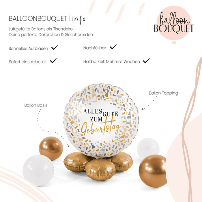 Folienballon Bouquet "Hello Happy Birthday"