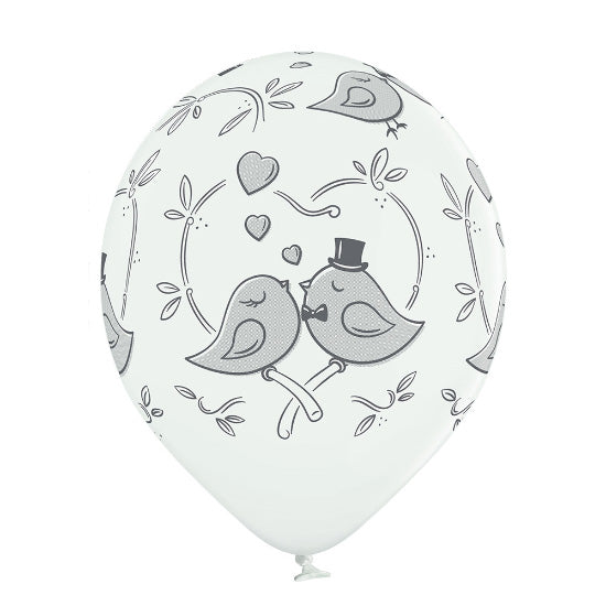 Luftballon Ø30cm "Just Married" | 6 Stk. - Clear