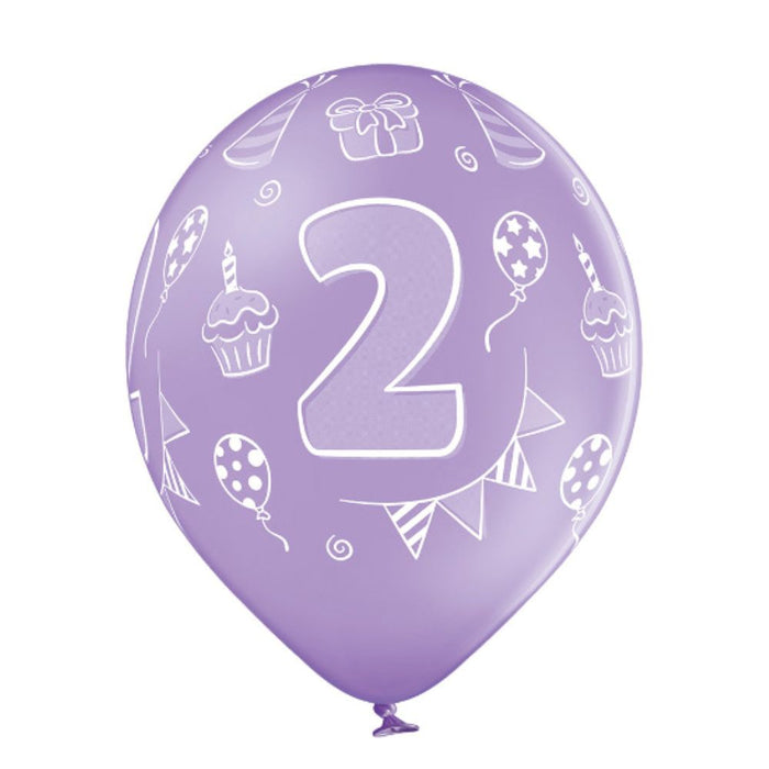 Luftballon Ø30cm Geburtstag #2 | 6 Stk. Bunt
