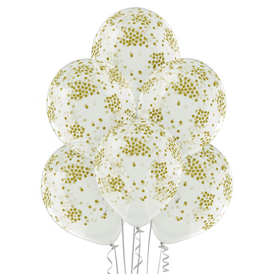 Luftballon Ø30cm "Konfetti" | 6 Stk. - Clear