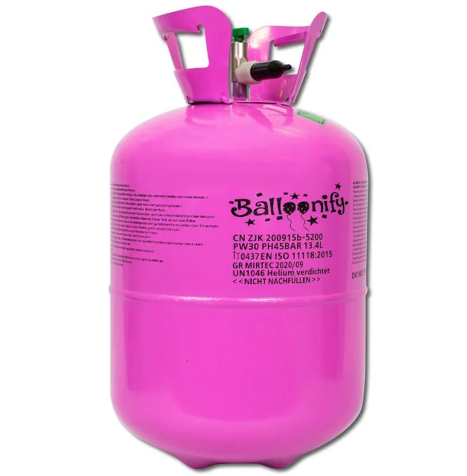 feiermeier Helium-Set Einwegflasche 0,40 m³  + 25 bunte Premium-Ballons (Ø 30 cm)