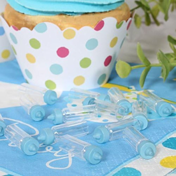 Favours Babyflasche Mini blau 24Stk