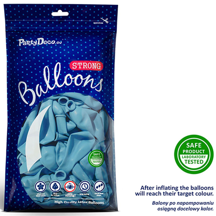 Latexballon Ø30cm "Uni Pastell" | 50 Stk. Baby Blau