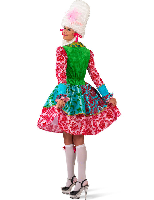 Barock Kostüm "Catarina" für Damen - Türkis Pink  | Kurzes Kleid