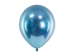 10 Stk. Luftballon Ø30cm "Uni Glossy" | Blau